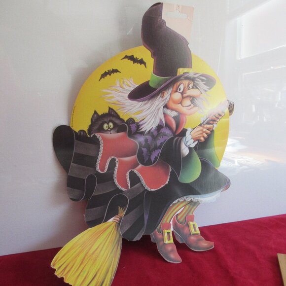 😱 4 Halloween Posters, Vintage, Witches, Skeleton, Ghost, Pumpkin, Caldron 👻 - Picture 3 of 13